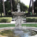 Hand Carved Outdoor White Marble Angel Boy Water Fountain Statue